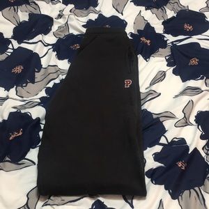 Pink Victoria Secret sweatpants.